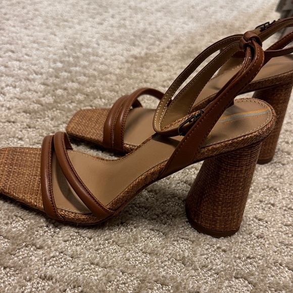 Sam Edelman Size 6.5 Strappy Brown Block Heel Sandals - Picture 4 of 8